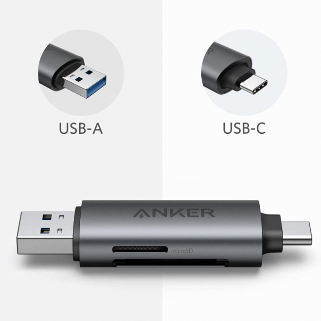 Anker lector a tipo c y usb
